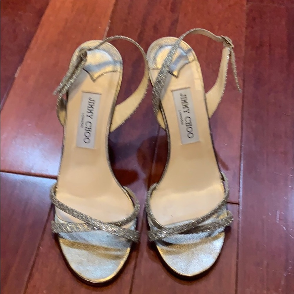Jimmy Choo Silver Sandals